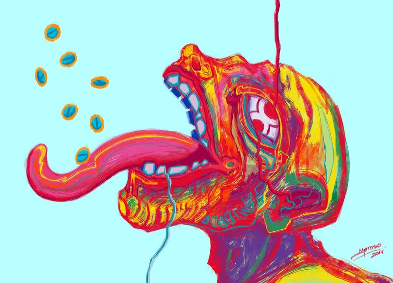 Colorful Creature Head