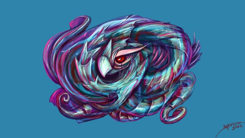 colorful creature sketch