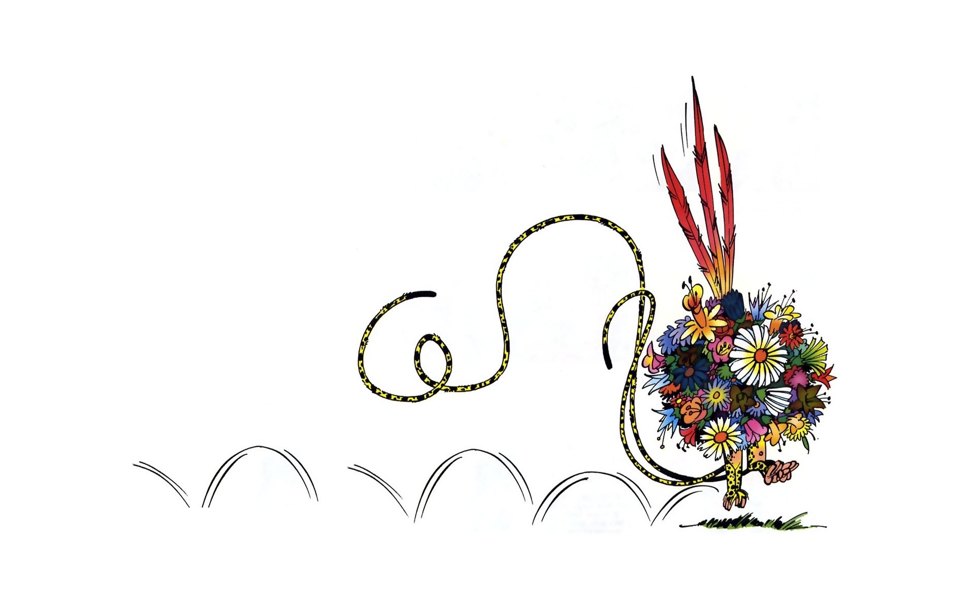 colorful creature with flowers