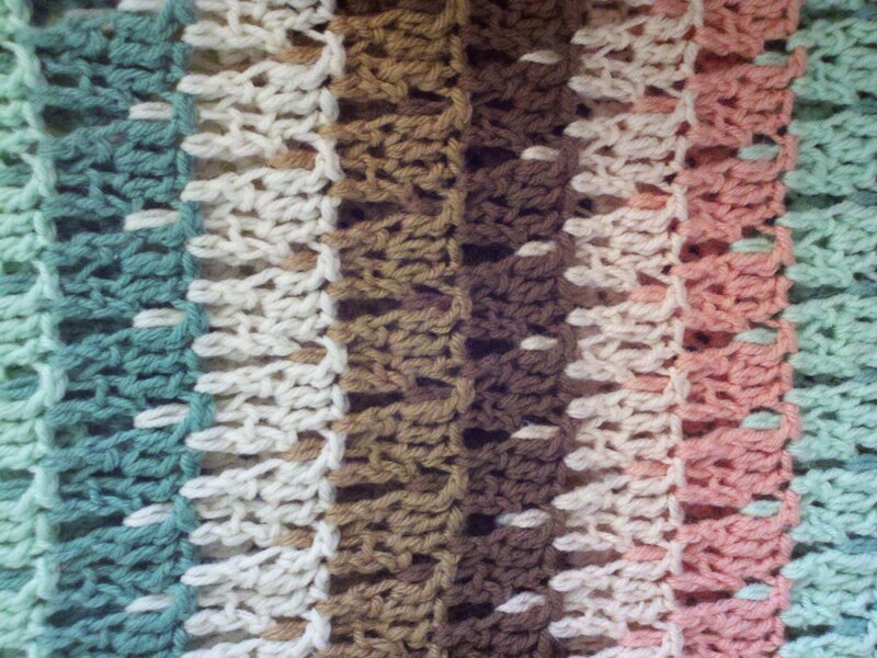 colorful crocheted fabric