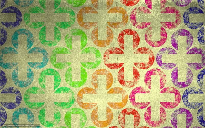 Colorful Cross Pattern — Green
