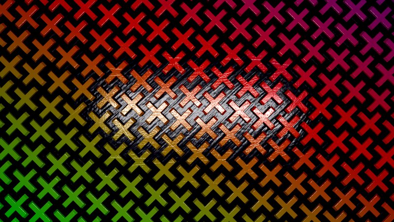 Colorful Cross Pattern — Red