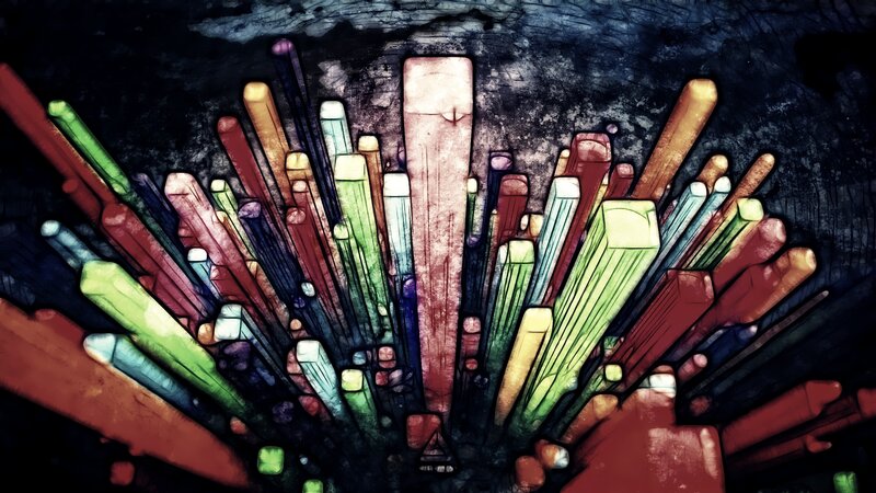 Colorful Crystal Formation — Green