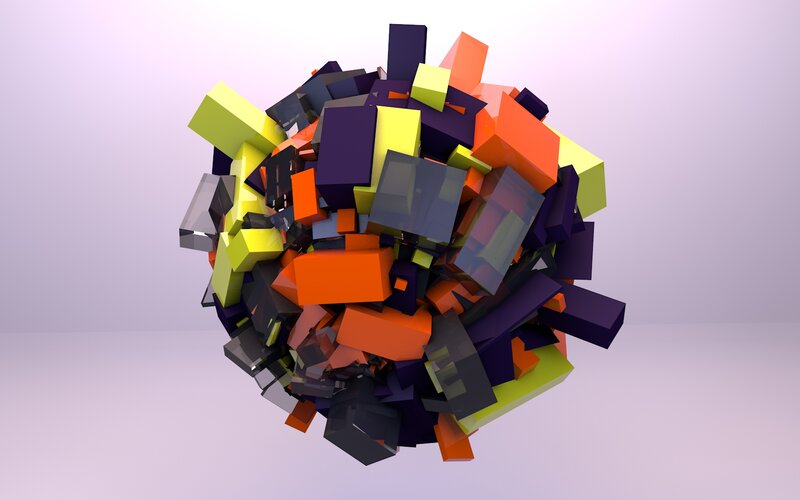Colorful Cube Cluster