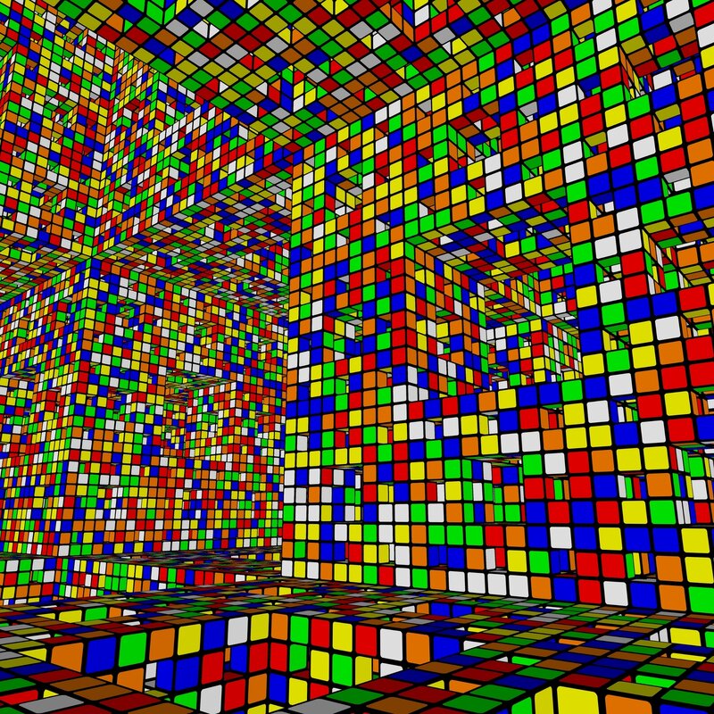 colorful cube maze