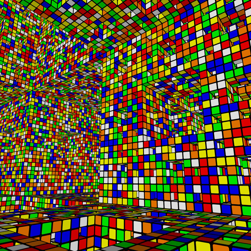 colorful cube maze