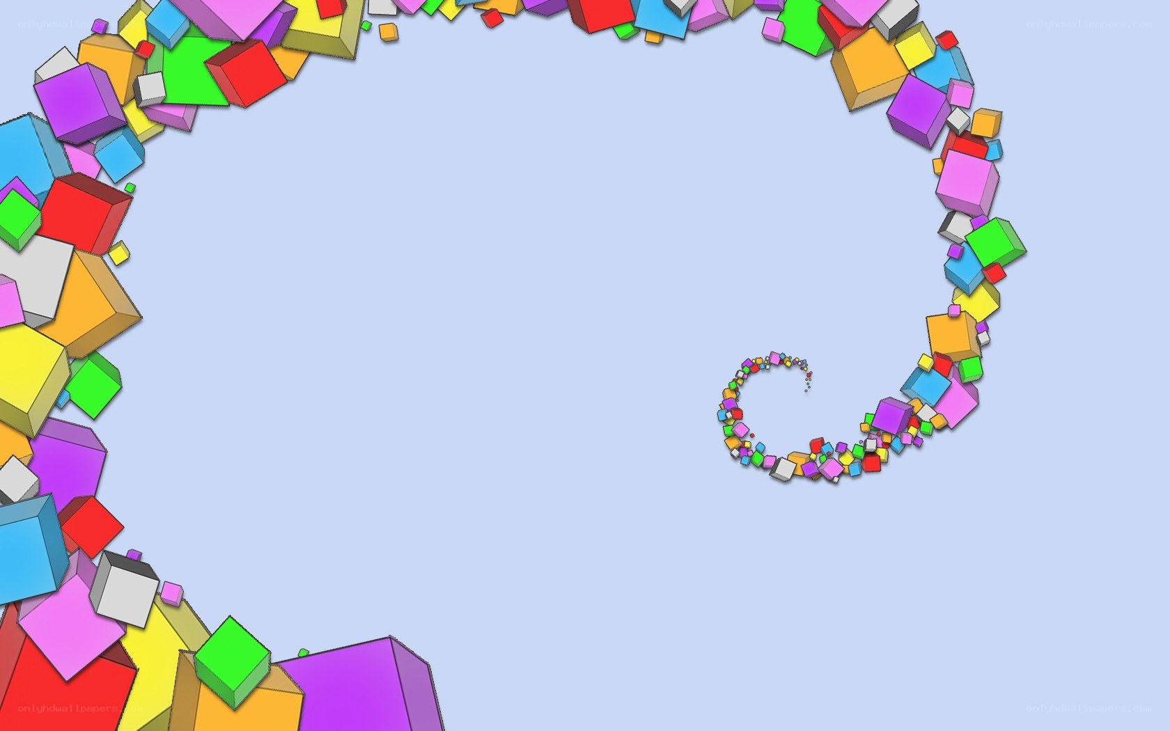 colorful cube spiral