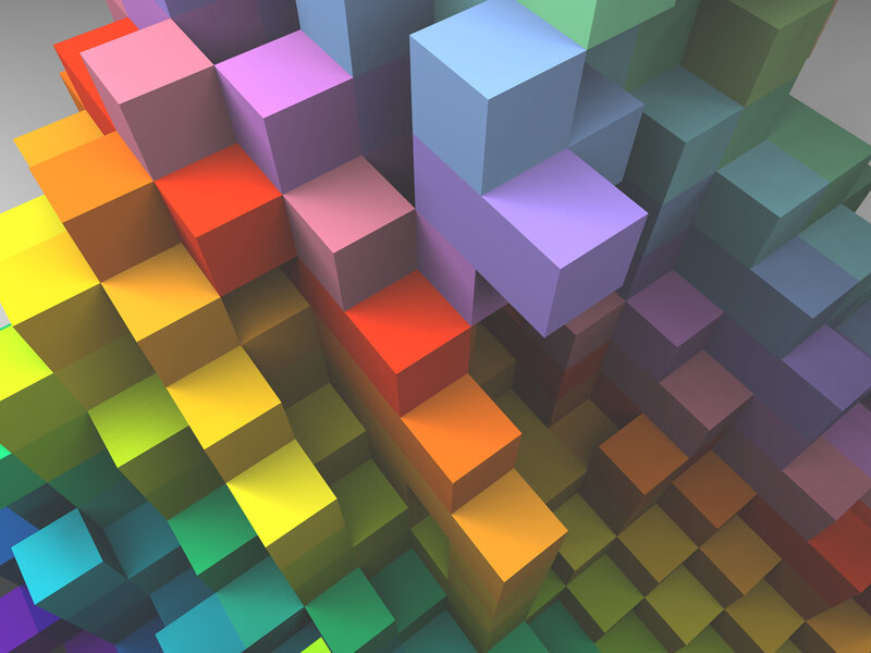 Colorful cube structure