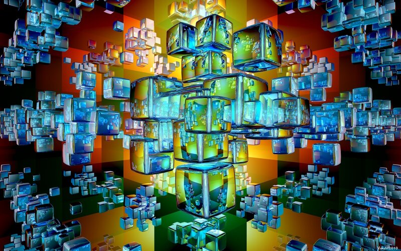Colorful cube structure