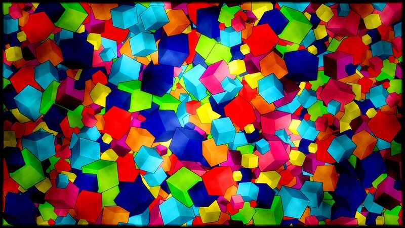 Colorful cubes abstract background