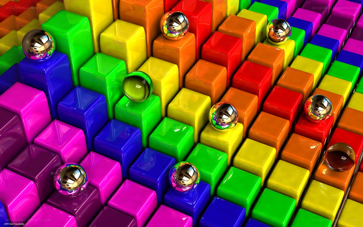 Colorful cubes and spheres