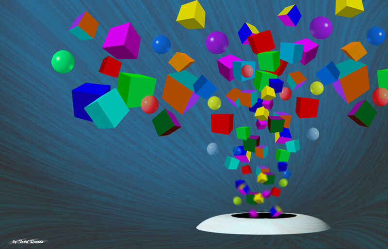 Colorful Cubes and Spheres — Blue