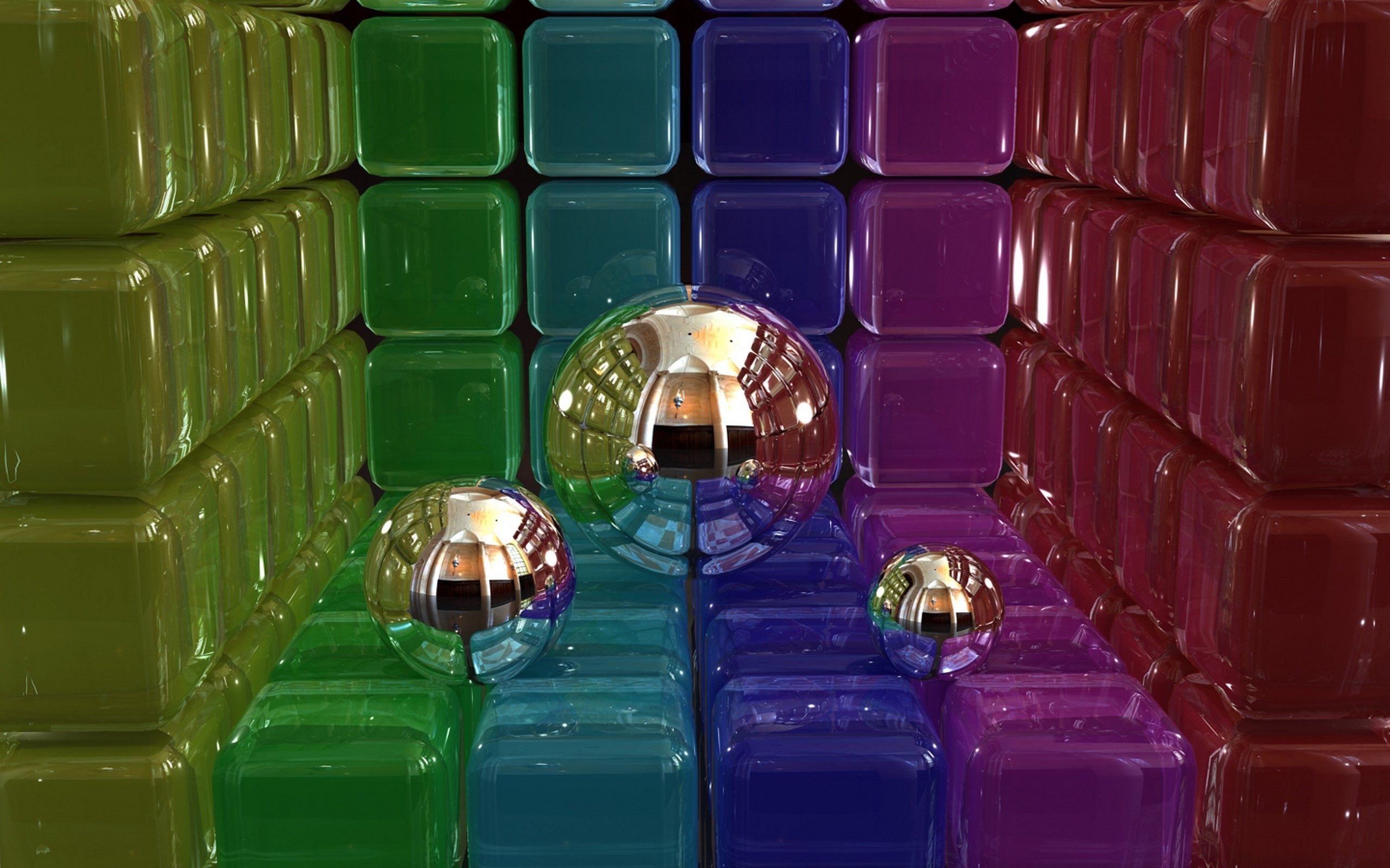 Colorful cubes and spheres