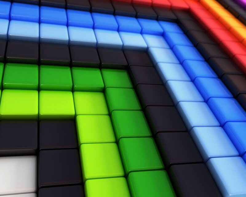 Colorful Cubes in Grid