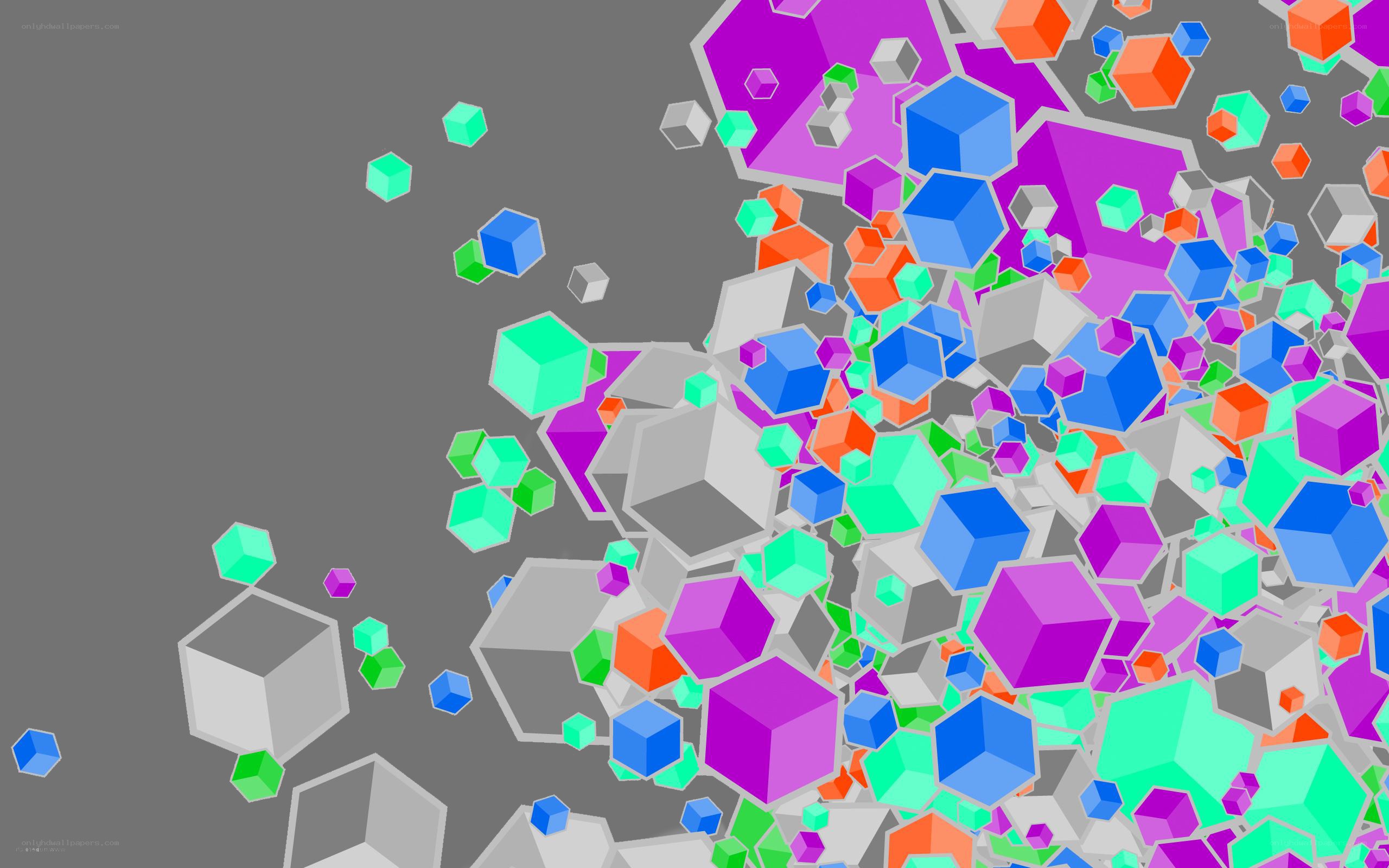 Colorful cubes in motion