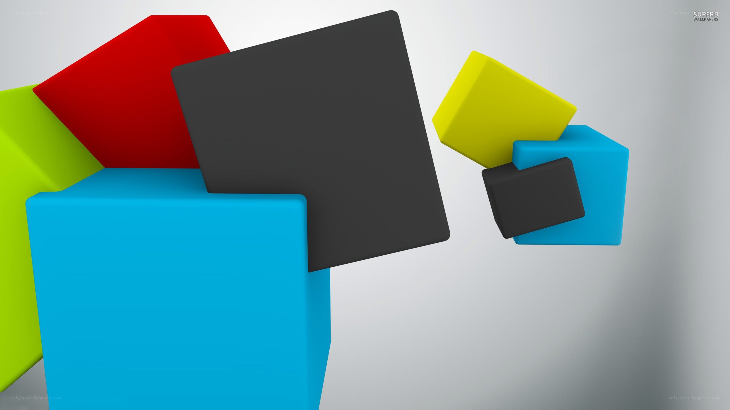 Colorful cubes in motion