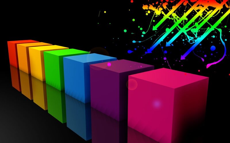Colorful Cubes in Row