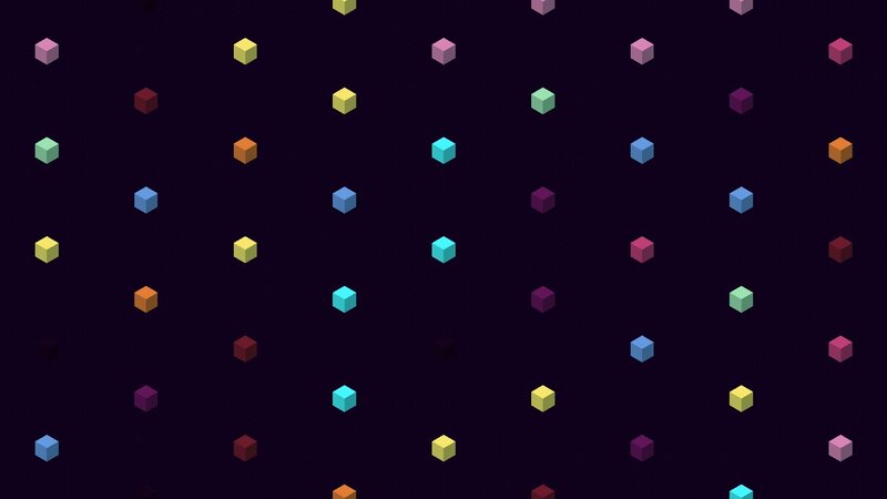 Colorful Cubes in Space — Purple, Calm
