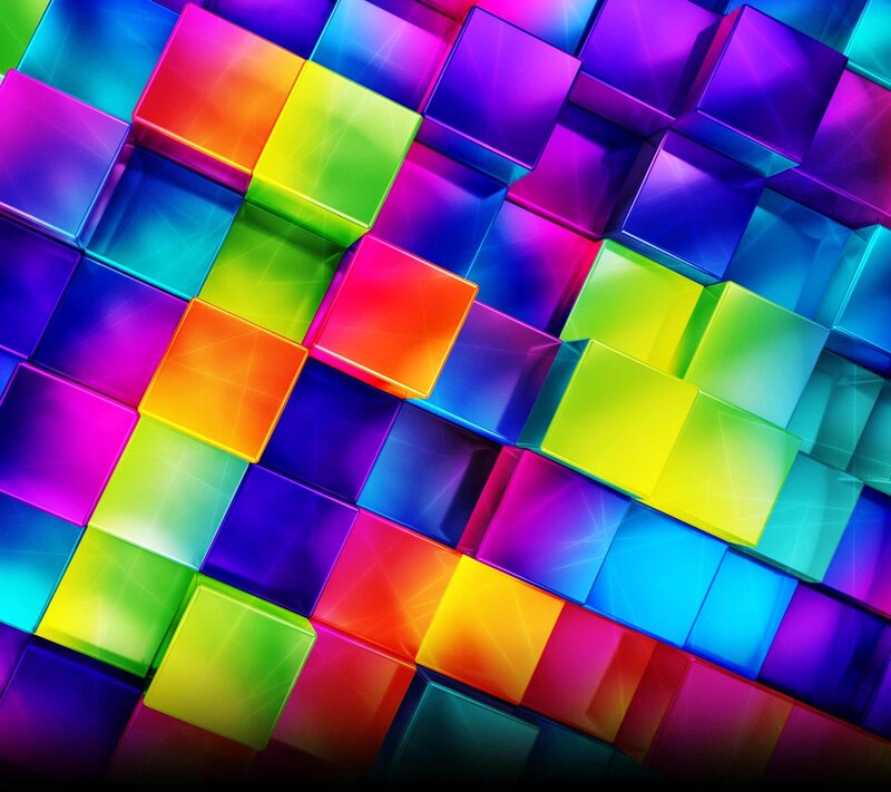Colorful Cubes Pattern — Purple