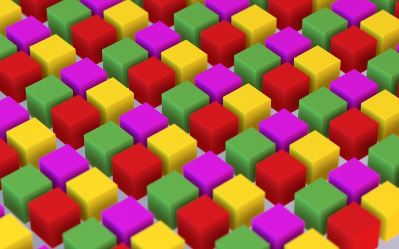 Colorful cubes pattern