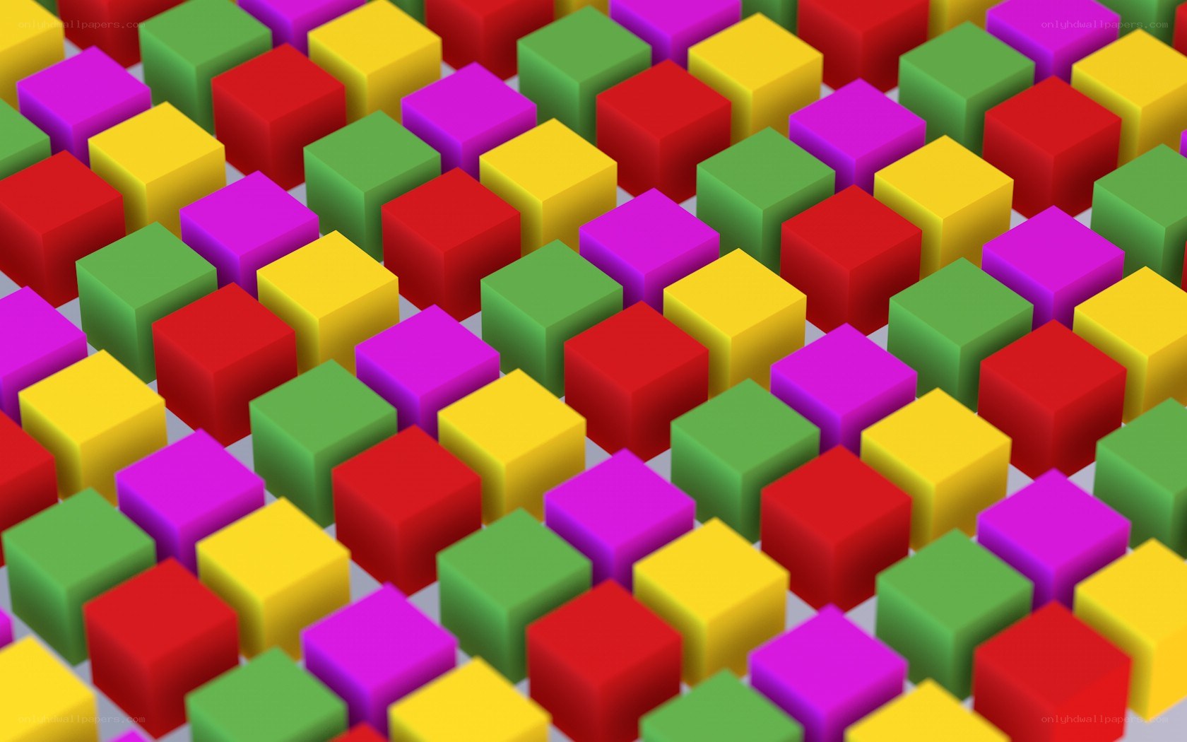 Colorful cubes pattern