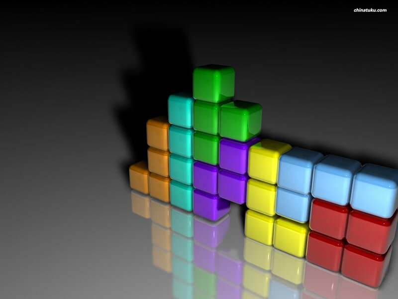 Colorful Cubes Stacked