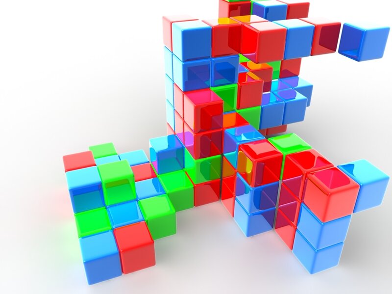 Colorful Cubes Structure