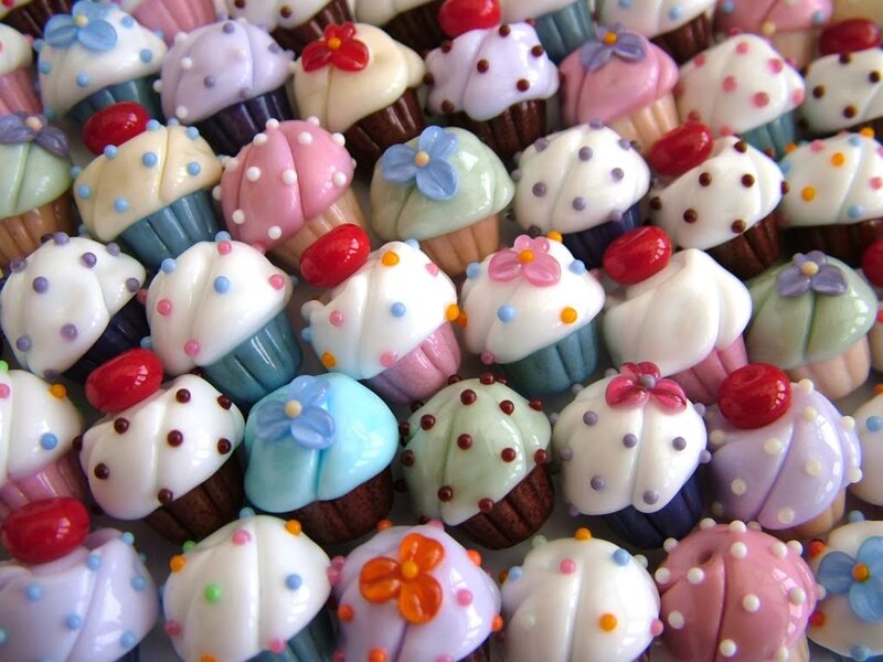 Colorful cupcake collection