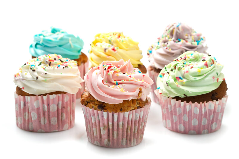 Colorful Cupcakes — Pink, Festive, Photograph