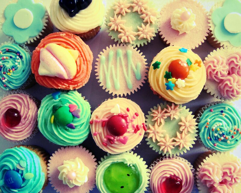 Colorful Cupcakes — Pink, Festive