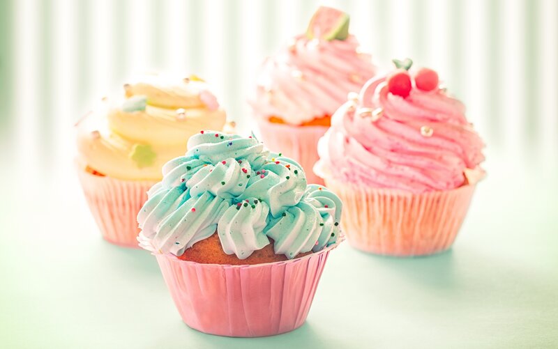 Colorful Cupcakes — Pink, Sweet