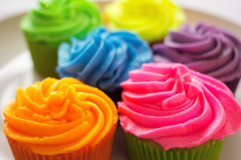Colorful Cupcakes — Pink, Vibrant