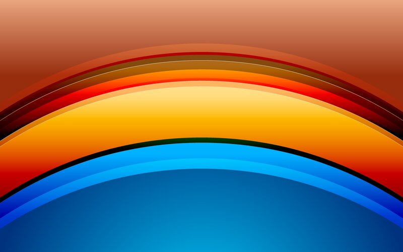Colorful Curved Bands — Blue
