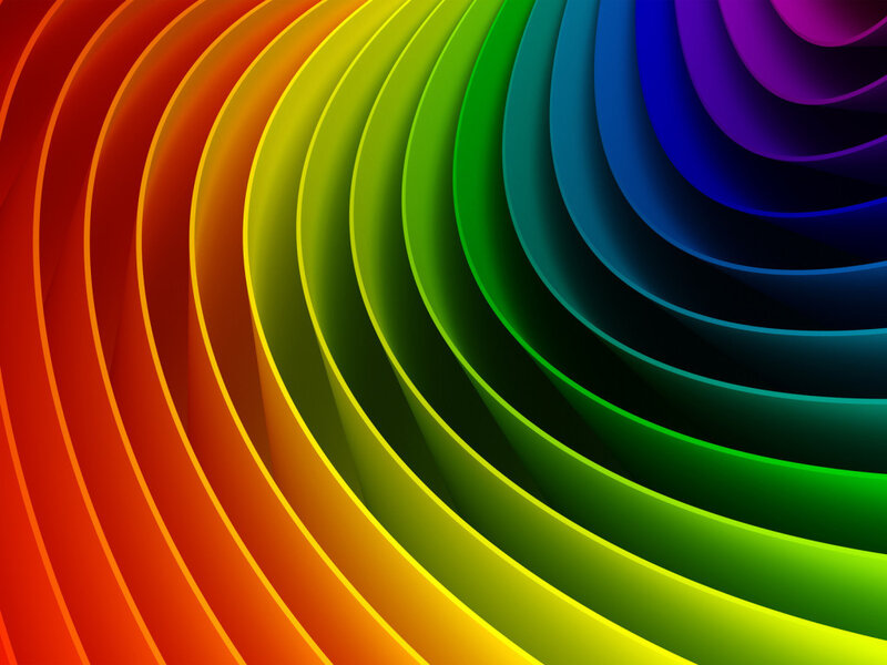 Colorful Curved Bands — Red