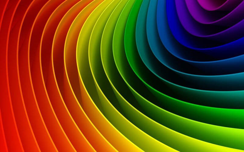 Colorful Curved Bands — Red, Vibrant