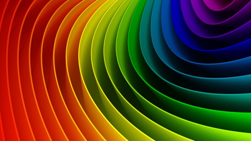 Colorful Curved Bands