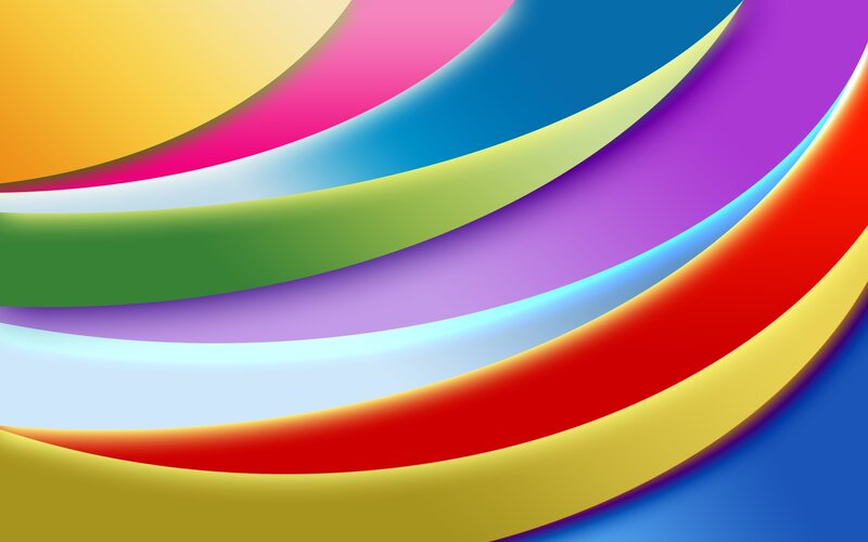 Colorful Curved Bands — Yellow