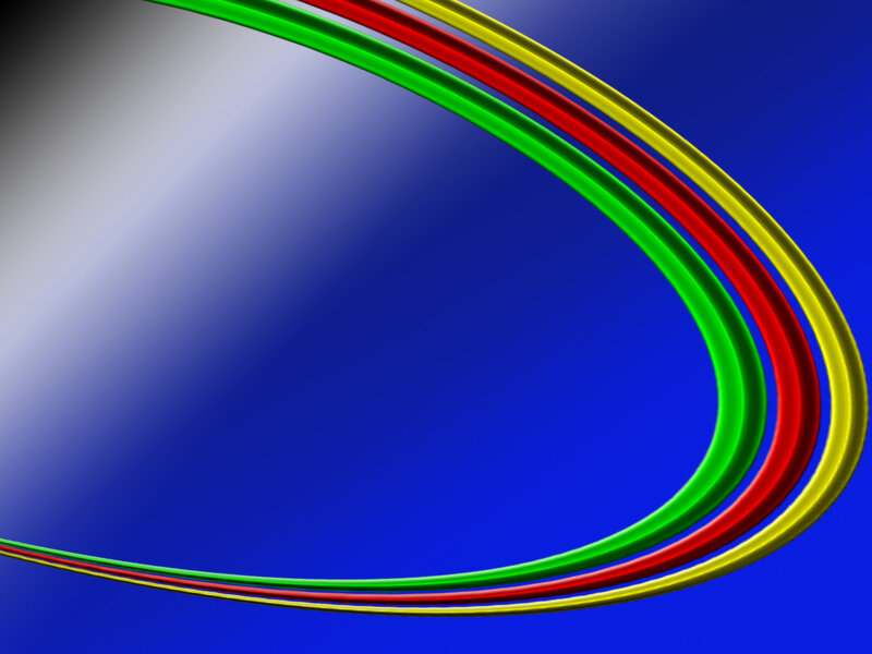 colorful curved lines on blue