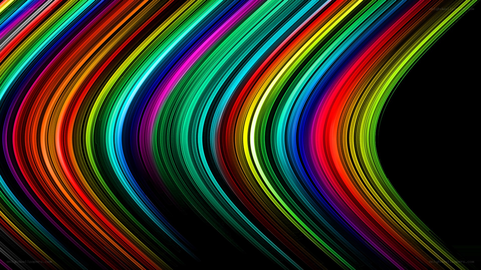 Colorful curved lines pattern