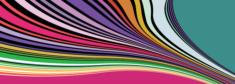 Colorful Curved Lines — Pink, Dynamic