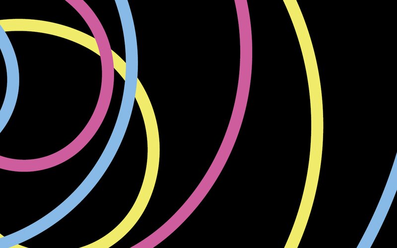 Colorful Curved Lines — Yellow, Calm