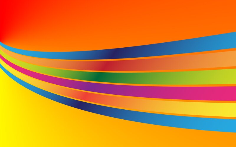 Colorful Curved Lines — Yellow