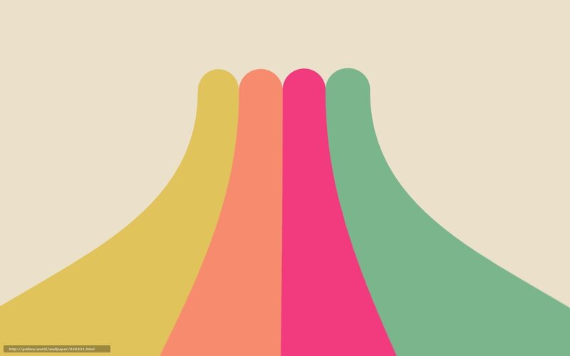 Colorful Curved Shapes — Yellow