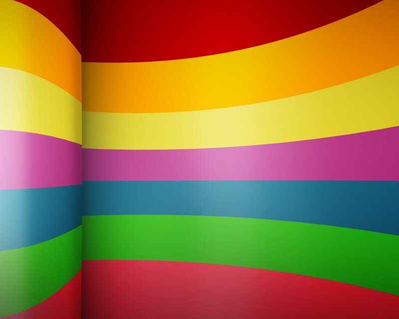 Colorful Curved Stripes — Red, Vibrant, Abstract