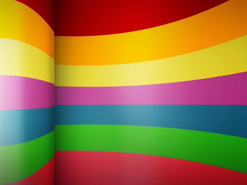 Colorful Curved Stripes — Red, Vibrant