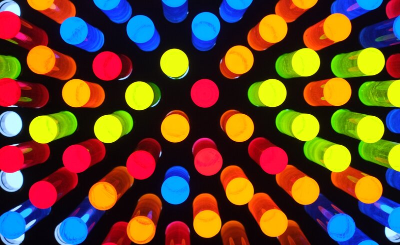 Colorful Cylinders — Blue