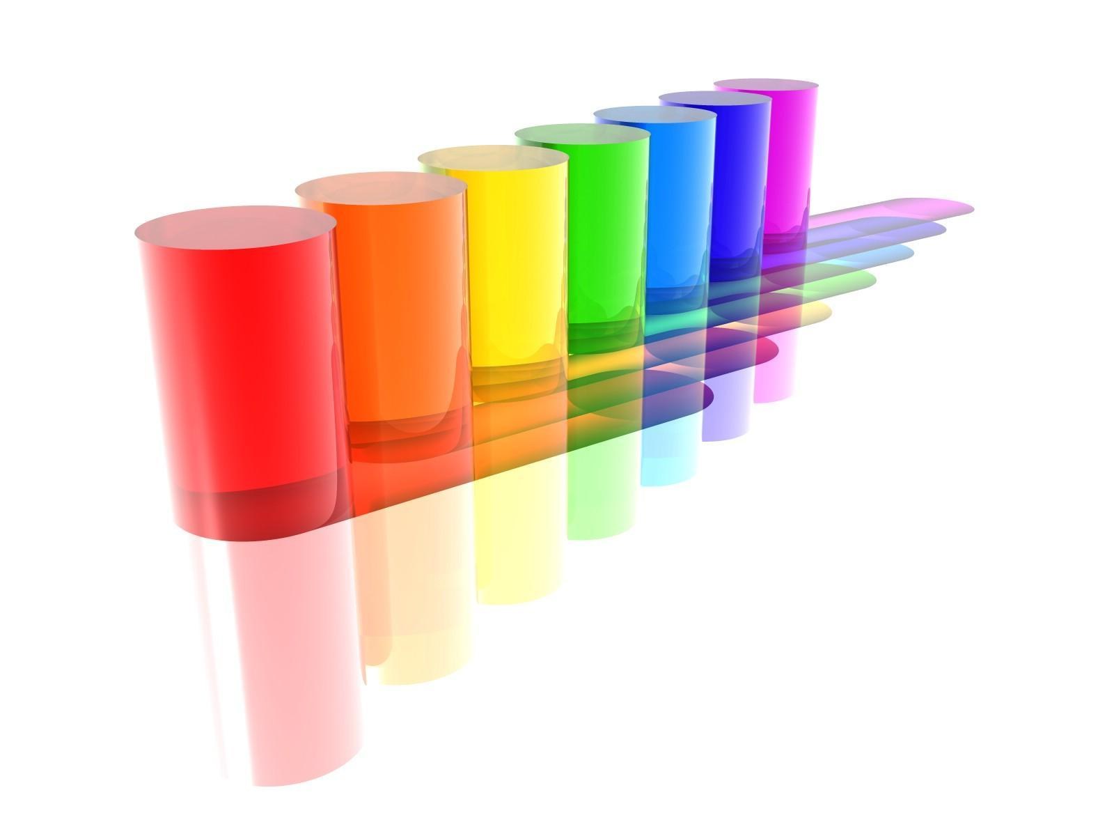 Colorful cylinders in rainbow order