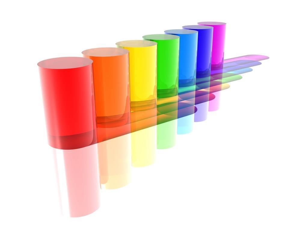 Colorful cylinders in rainbow order