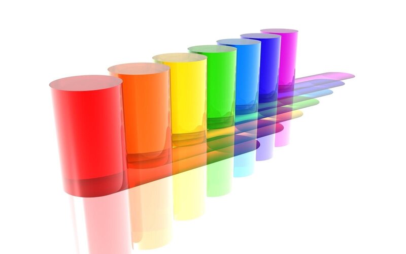 Colorful Cylinders in Rainbow
