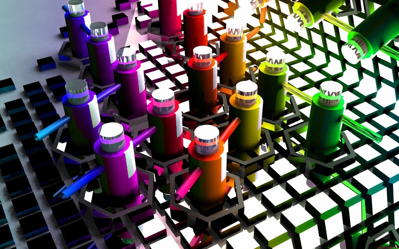 Colorful Cylinders on Grid